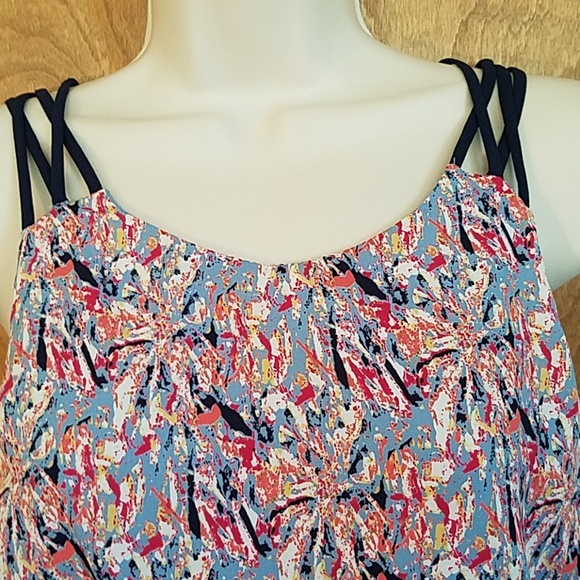 Lush, multicolored spaghetti strap dress, S - Picture 3 of 6